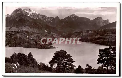 Cartes postales Corps Le Lac du Sautet Confluent du Drac et de la Souloise Au fond Chaine de Faraud