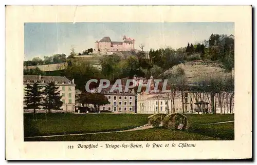 Ansichtskarte AK Dauphine Uriage les Bains le Parc et le Chateau