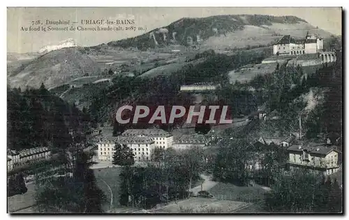 Cartes postales Dauphine Uriage Les Bains Au Fond le Sommet de Chamechaude