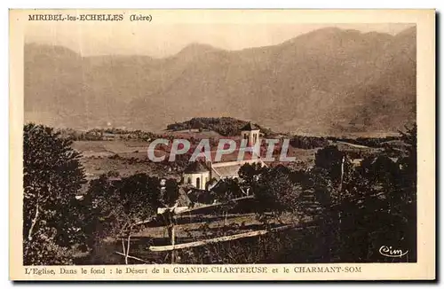 Cartes postales L eglise dans le fond Le Desert de la Grande Chartreuse et le Charmant Som