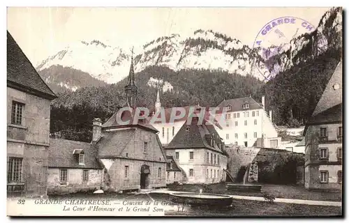 Cartes postales Chartreuse Dauphine Couvent de la Grande La Cour d Honneur et le Grand Som