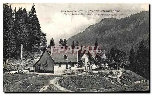 Cartes postales Grande Chartreuse Col et maison forestiere de la Charmette