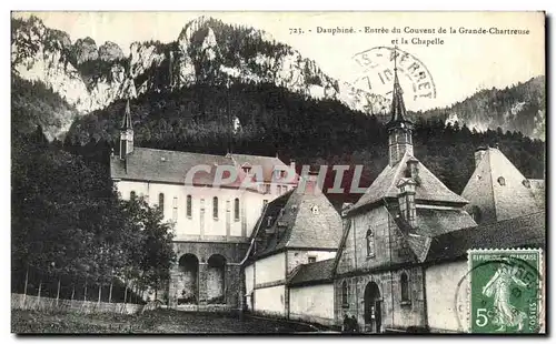 Cartes postales Chartreuse Dauphine Entree du Couvent de la Grande et la Chapelle