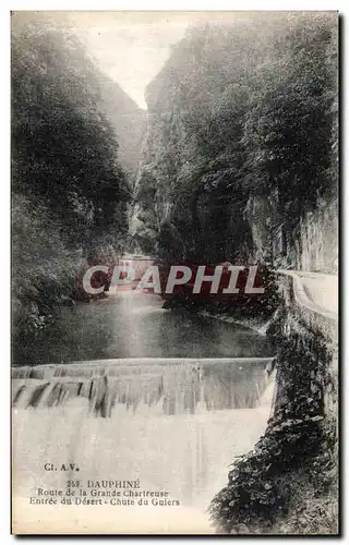 Cartes postales Chartreuse Dauphine Route de la Grande Entree du Desert Chute du Guiers