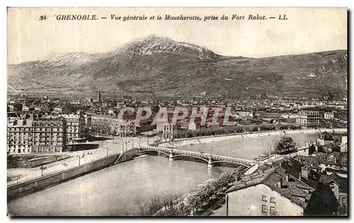 Ansichtskarte AK Grenoble Vue Generale et le Moucherotte prise du Fort Rabot