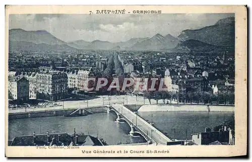 Cartes postales Grenoble Vue Generale et le Cours St Andre