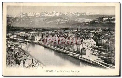 Cartes postales Grenoble et la chaine des Alpes