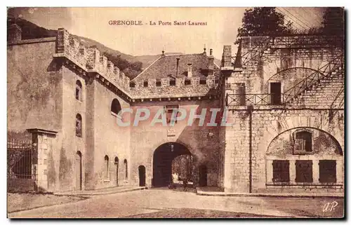 Ansichtskarte AK Grenoble La Porte Saint Laurent