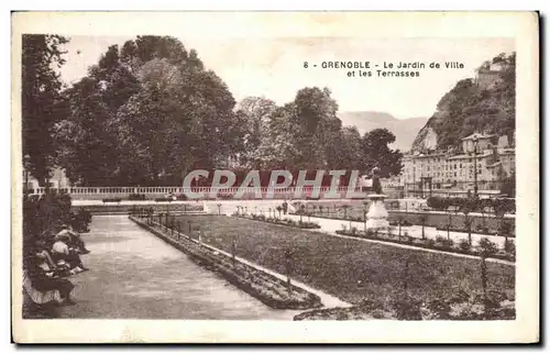 Ansichtskarte AK Grenoble Le Jardin de Ville et les Terrasses