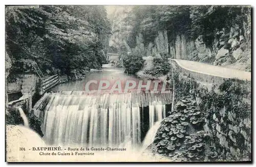 Cartes postales Chartreuse Dauphine Route la Grande Chute du Guiers a Fourvoirie