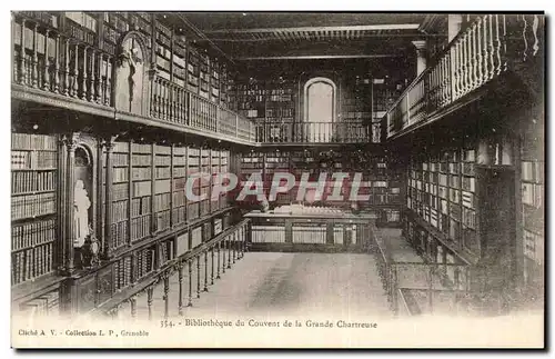 Cartes postales Chartreuse Bibliotheque du Couvent de la grande