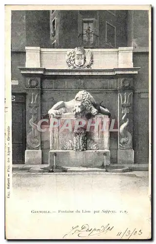 Cartes postales Grenoble Fontaine du Lion par Sappey