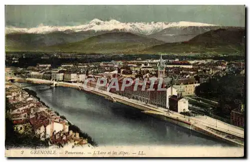 Cartes postales Grenoble Panorama L Isere et les Alpes