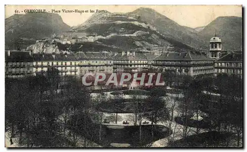 Cartes postales Grenoble Place Victor Hugo et les Forts