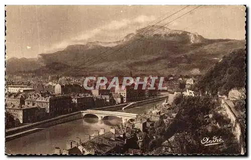 Ansichtskarte AK Les Belles Alpes Francaises Grenoble Vue Generale l Isere et le Moudherotte