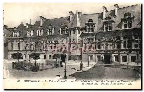 Ansichtskarte AK Grenoble Le Palais de Justice ancien Palais de la Cour des Comptes du Parlement du Dauphine Faca