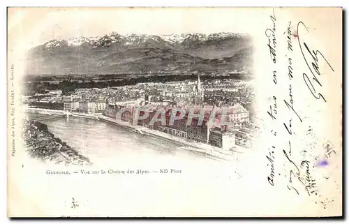 Cartes postales Grenoble Vue sur la Chaine des Alpes