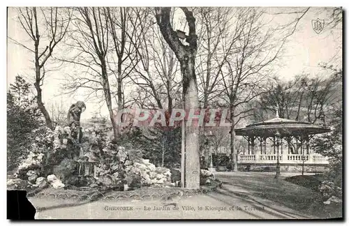 Ansichtskarte AK Grenoble Le Jardin de Ville Le Klosque et le Torrent