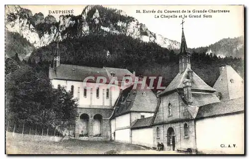 Cartes postales Dauphine Couvent de la Grande Chartreuse La Chapelle et le Grand Som