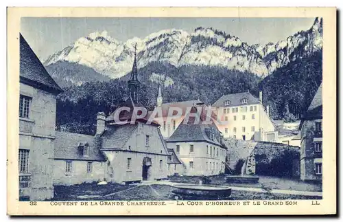 Cartes postales Couvent de la Grande Chartreuse La Cour D Honneur Et Le Grand Som