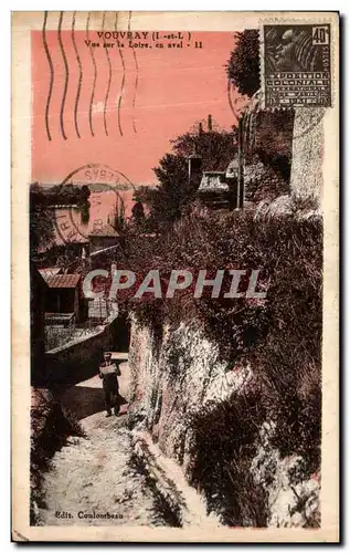 Cartes postales Vouvray Vue sur la Loire en aval