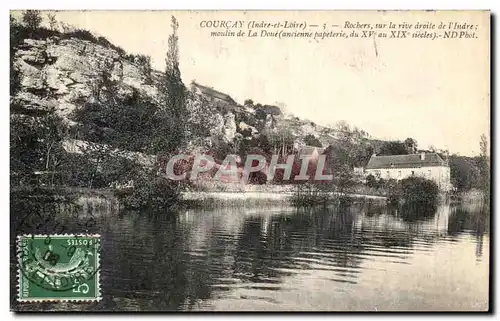 Ansichtskarte AK Courcay Rochers sur la rive droite de l Indre Moulin de La Doue Ancienne papeterie