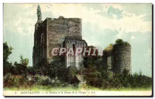 Cartes postales Montbazon Le Donjon et la Statue de la Vierge