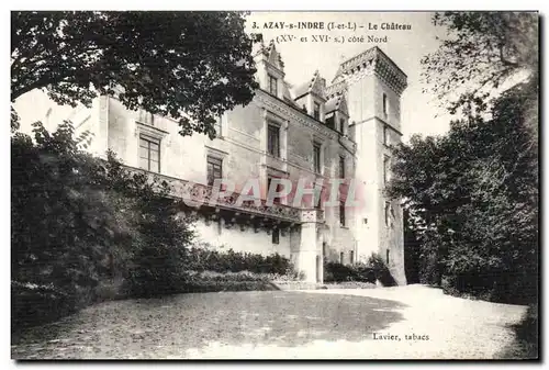 Cartes postales Azay s Indre Le Chateau Cote Nord