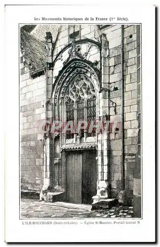 Cartes postales L lle Bouchard Eglise St Maurice Portail Iateral