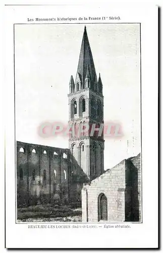 Cartes postales Beaulieu Les Loches Eglise Abbatiale