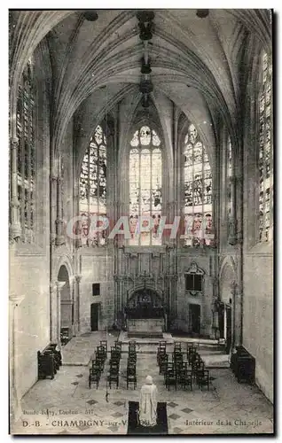 Ansichtskarte AK Champigny Sur Veude Interieur de la Chapelle