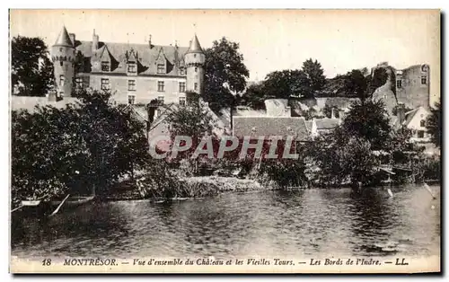 Ansichtskarte AK Montresor Vue d ensemble du Chateau et les Vielles Tours Les bords de L indre