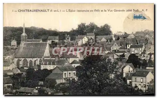 Cartes postales Chateaurenault L eglise et la vue generale