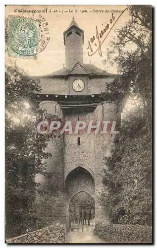 Cartes postales Chateaurenault Le Donjon Entree du chateau