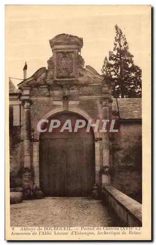 Ansichtskarte AK Abbate de Bourgueil Portail du Chateau Armoiries de l abbe Leonor d Estampes Archeveque de Reims