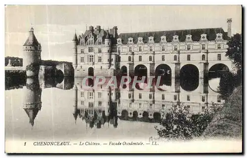 Ansichtskarte AK Le Chateau de Chenonceaux Facade Occidentale