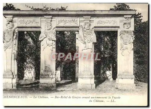 Ansichtskarte AK Chenonceaux Le Chateau Bas Relief de Gaujon Ornant Anciennement la facade