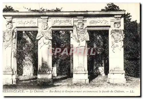 Ansichtskarte AK Chenonceaux Le Chateau Bas Relief de Goujon or ornant anciennement la Facade du Chateau