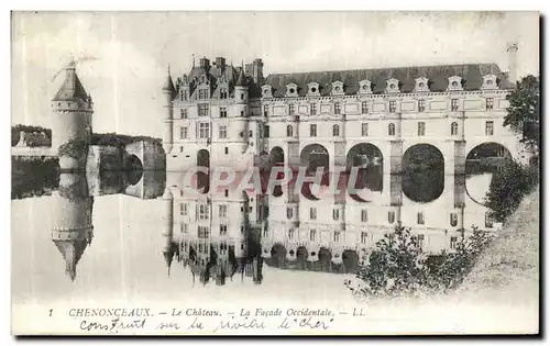 Ansichtskarte AK Le Chateau De Chenonceaux La Facade Occidentale