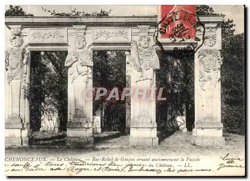 Ansichtskarte AK Chenonceaux Le Chateau Bas Relief Goujon ornant anciennement La Facade du Chateau