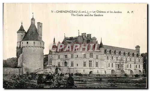 Ansichtskarte AK Chenonceaux Le Chateau et les Jardins