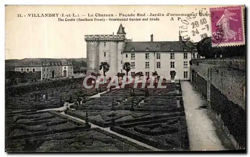 Cartes postales Villandry Le Chateau Facade Sud Jardin d Ornement eet ecuries