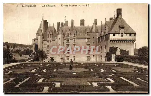 Cartes postales Langeais Le Chateux Facade Interieure