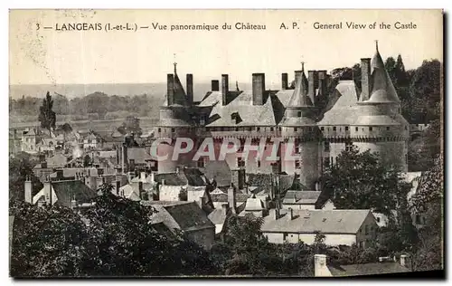 Ansichtskarte AK Langeais Vue Panoramique du Chateau