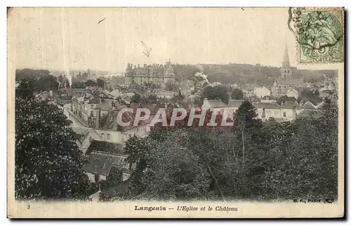 Cartes postales Langeais L Eglise et le Chateau