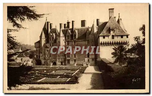 Cartes postales Langeais Facade Interieure du Chateau