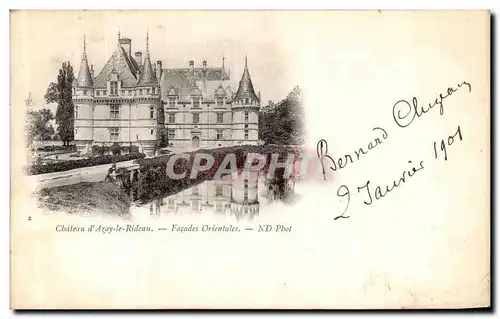 Cartes postales Chateau d Azay Le Rideau Facades Orientales