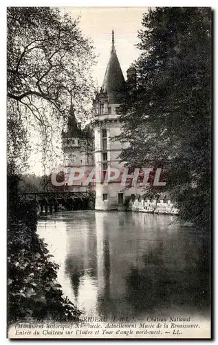 Ansichtskarte AK Chateau d Azay Le Rideau Chateau National Entree du Chateau Sur l Indre et Tour d angle Nord Oue