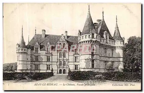 Ansichtskarte AK Azay Le Rideau Le Chateau La Facade Principale