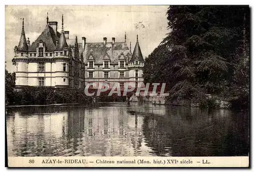 Cartes postales Azay Le Rideau Chateau National